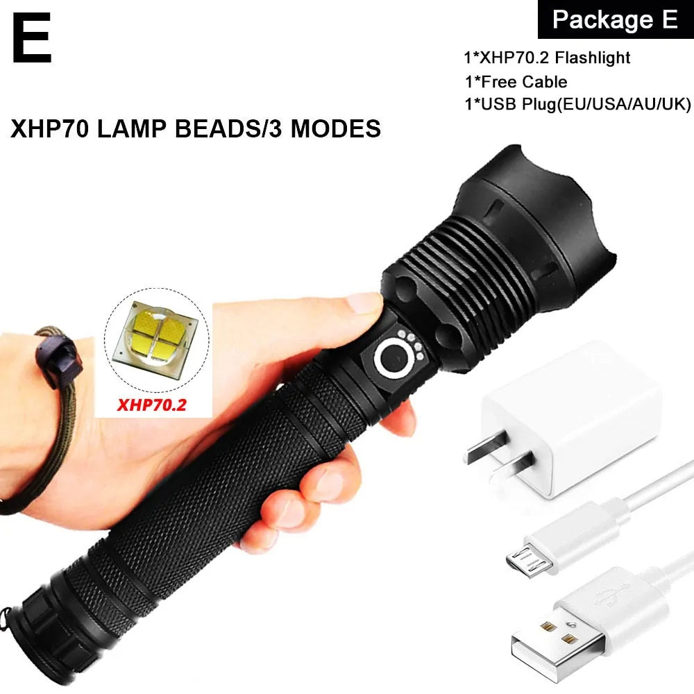 LED Flashlight: USB Rechargeable