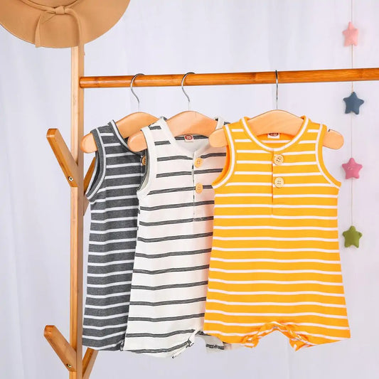 Baby Striped Romper: Sleeveless Summer Outfit